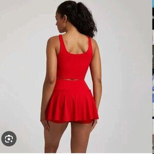 all in motion Red Athletic Crop Tank and High-Waist Shorts Set